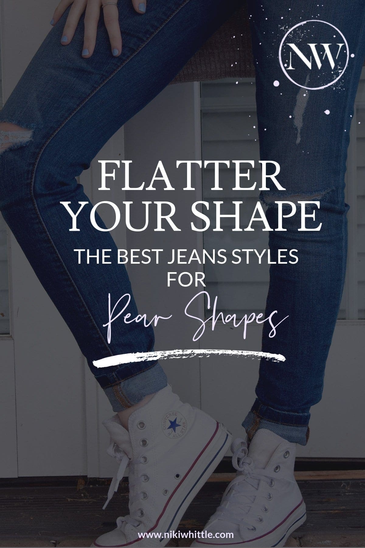Pear shaped women often struggle to find jeans that fit and flatter well. These styles of jeans will complement the pear-shaped figure the best. Denim for pear shaped body types, jeans for bottom heavy women, the perfect jeans for triangle shaped women. Skinny jeans, flares, Highrise jeans, flares, how to wear, how to style, ways to wear, how to dress your shape