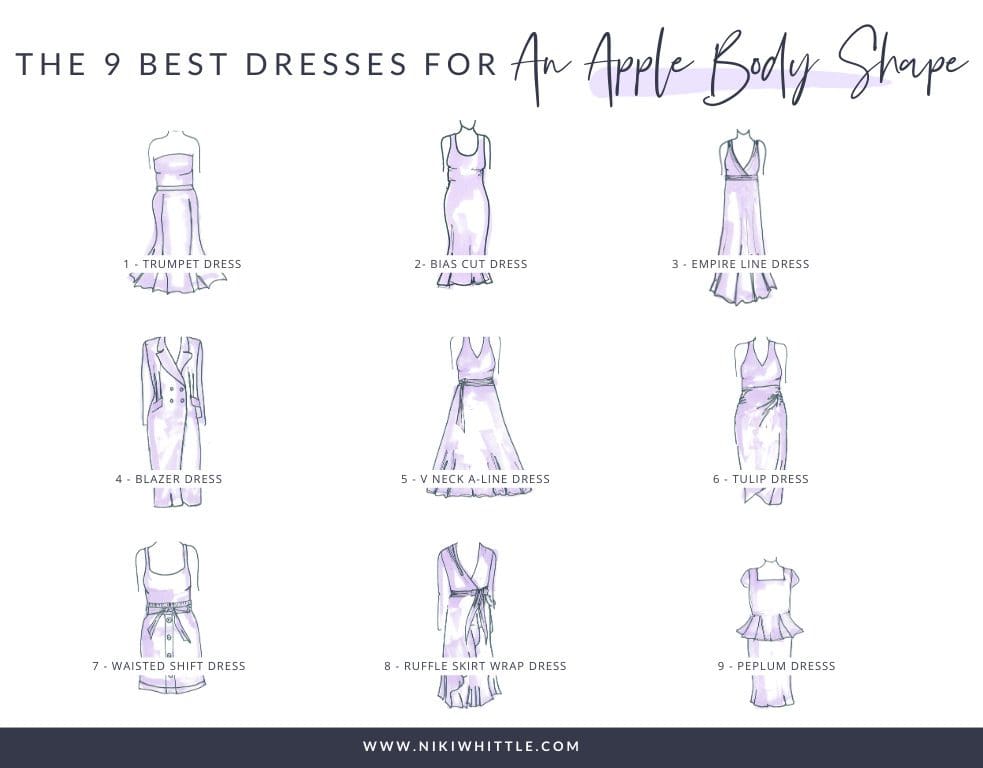 9 flattering dress styles for an apple body shape