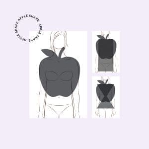 How-to-dress-an-apple-body-shape An illustration of three different types of apple body shape